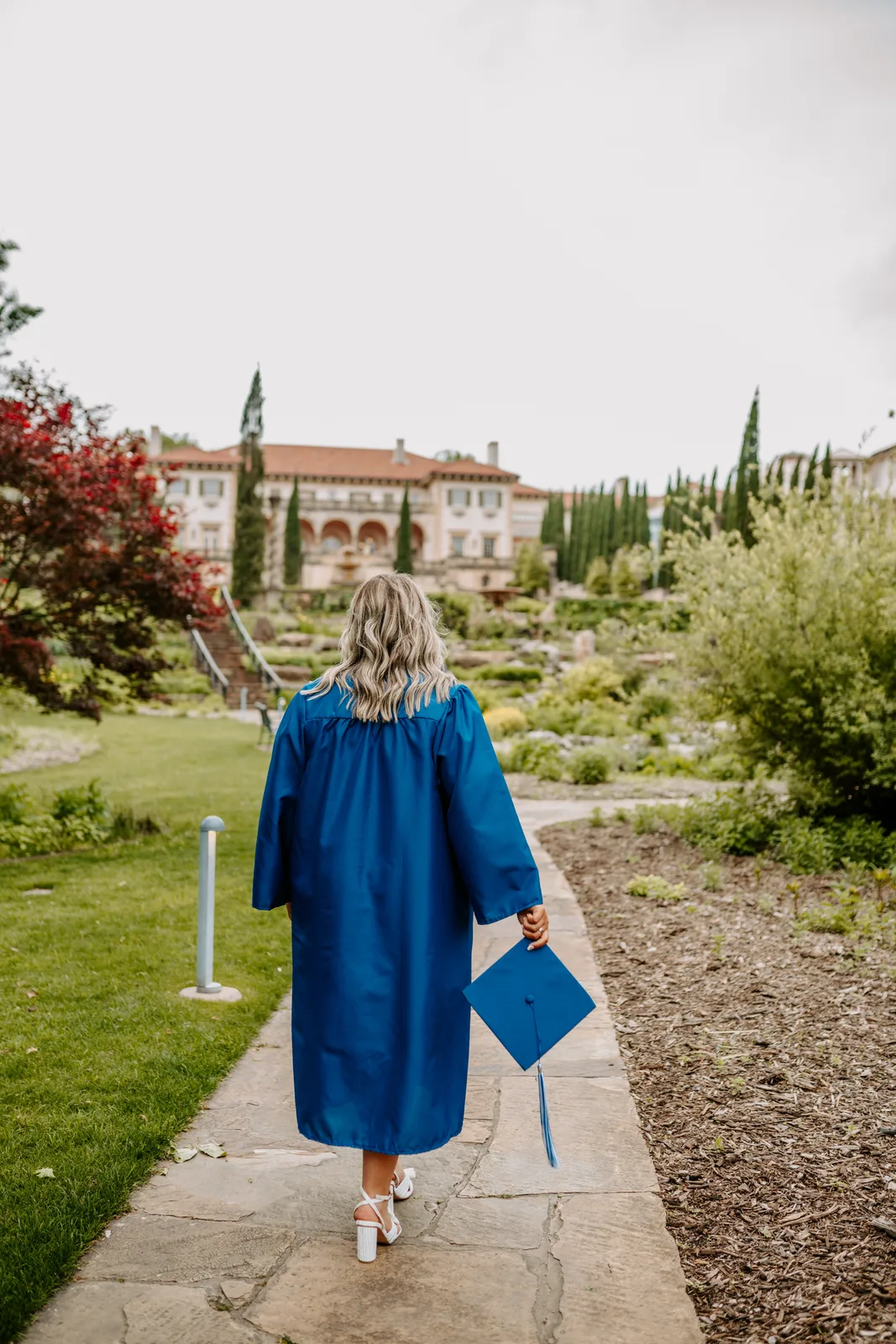 Graduation photos Philbrook Museum gardens Tulsa Oklahoma