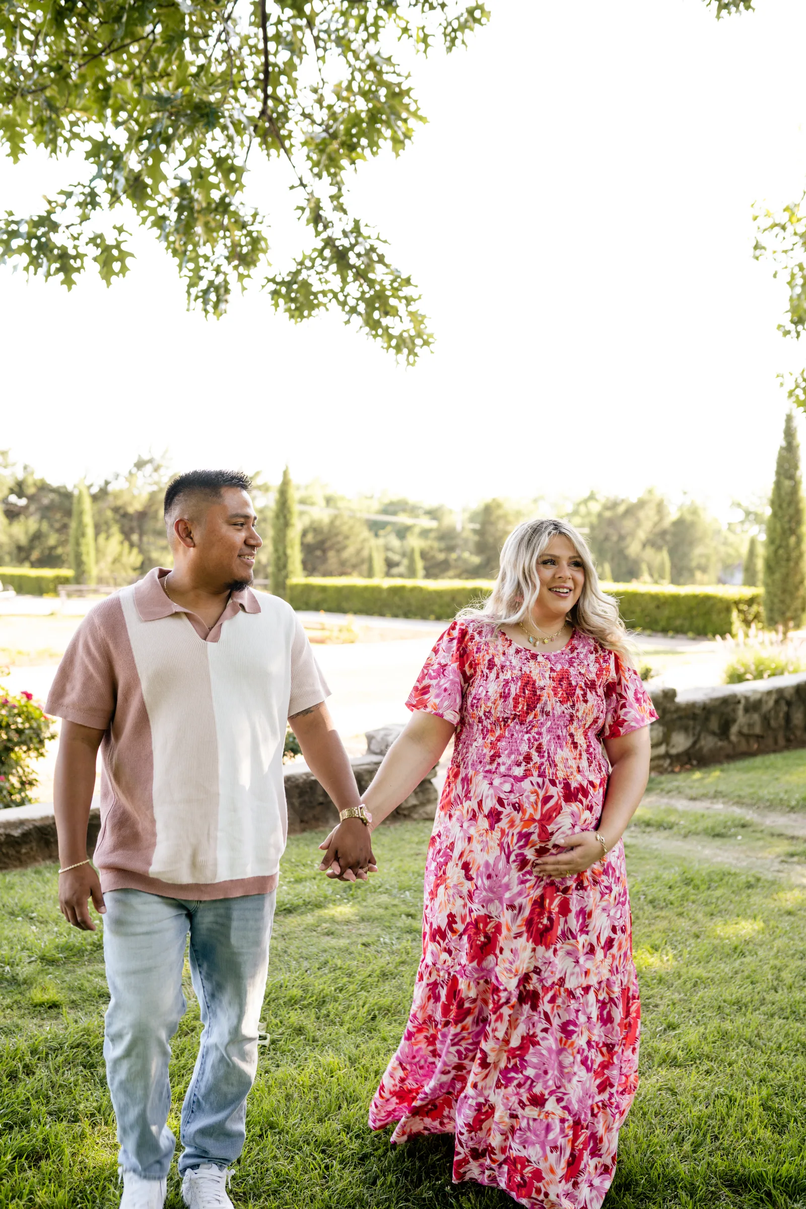 Maternity portrait golden field Oklahoma